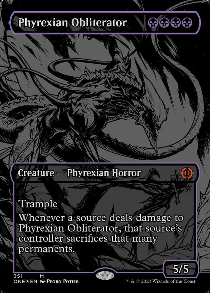 Phyrexian Obliterator - [Oil Slick Foil, Borderless] Phyrexia: All Will Be One (ONE)