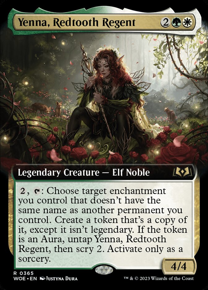 Yenna, Redtooth Regent - [Foil, Extended Art] Wilds of Eldraine (WOE)