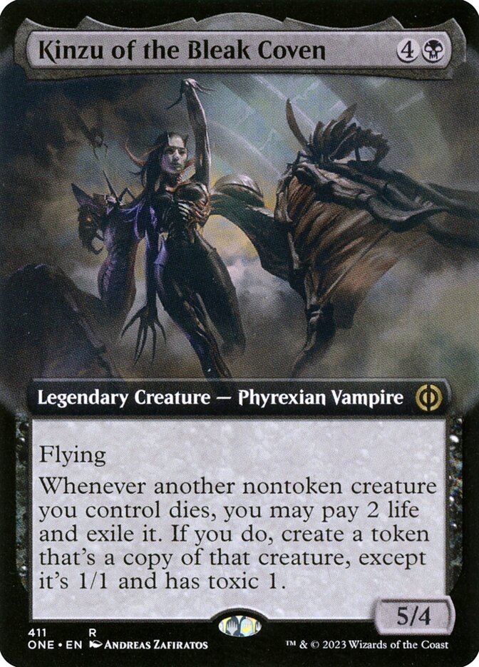 Kinzu of the Bleak Coven - [Foil, Extended Art] Phyrexia: All Will Be One (ONE)