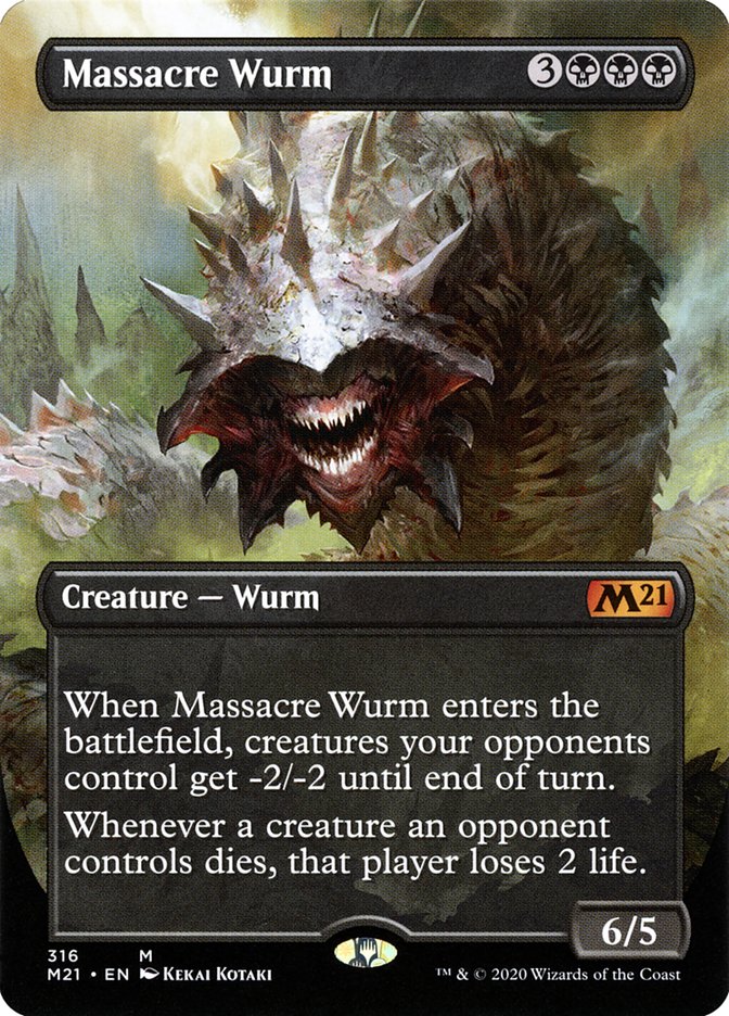 Massacre Wurm - [Foil, Borderless] Core Set 2021 (M21)