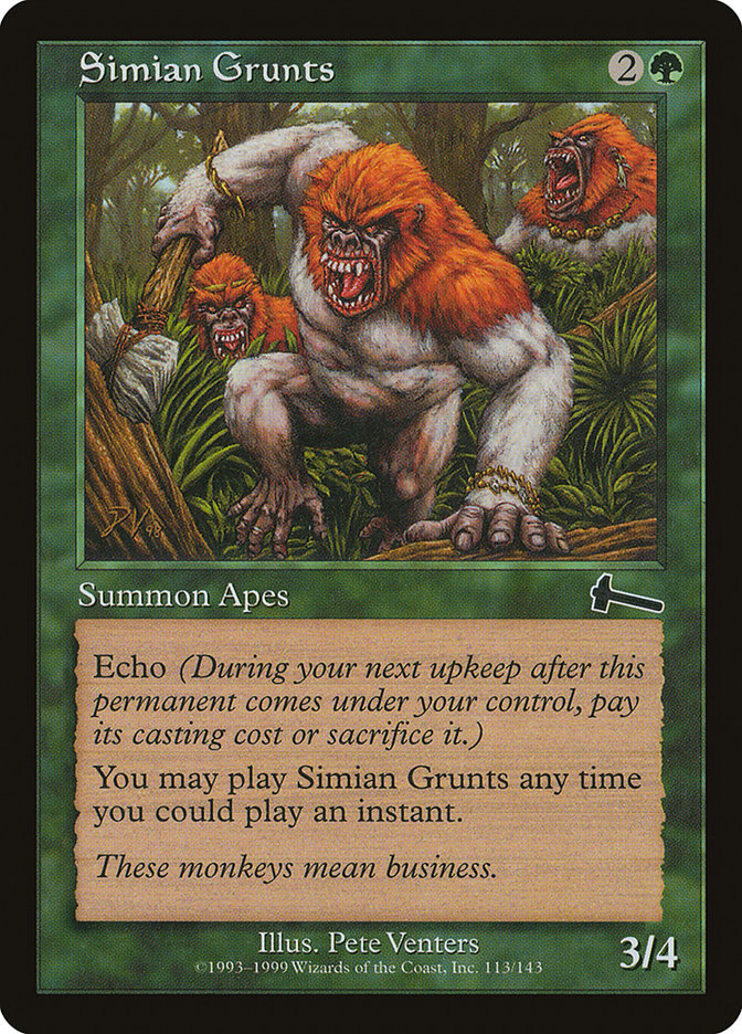Simian Grunts - [Foil] Urza's Legacy (ULG)