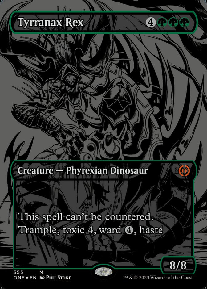 Tyrranax Rex - [Oil Slick Foil, Borderless] Phyrexia: All Will Be One (ONE)