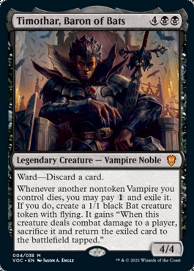 Timothar, Baron of Bats - [Foil] Crimson Vow Commander (VOC)