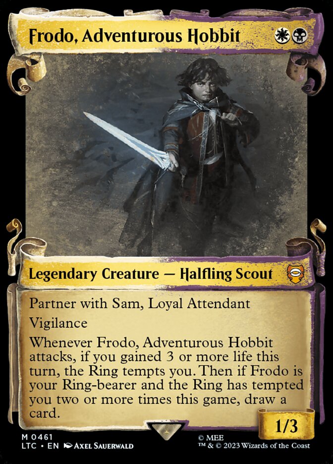 Frodo, Adventurous Hobbit - [Foil, Showcase Scroll] Tales of Middle-earth Commander (LTC)