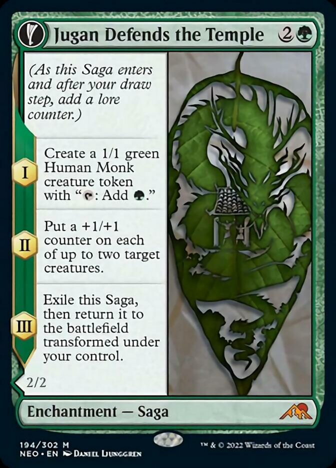 Jugan Defends the Temple // Remnant of the Rising Star - [Foil] Kamigawa: Neon Dynasty (NEO)