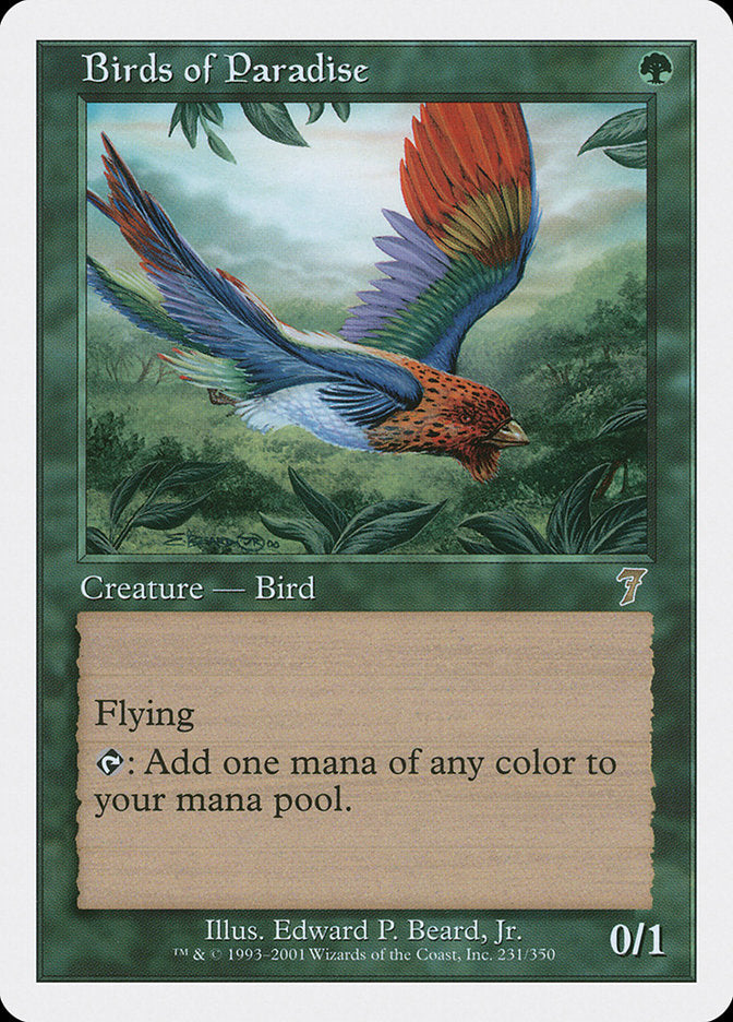 Birds of Paradise - [Foil] Seventh Edition (7ED)