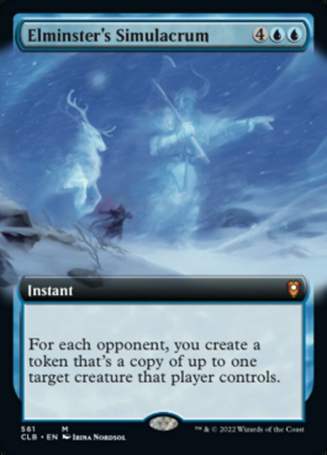Elminster's Simulacrum - [Extended Art] Commander Legends: Battle for Baldur's Gate (CLB)