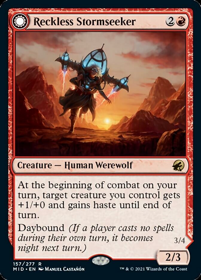 Reckless Stormseeker // Storm-Charged Slasher - [Foil] Innistrad: Midnight Hunt (MID)