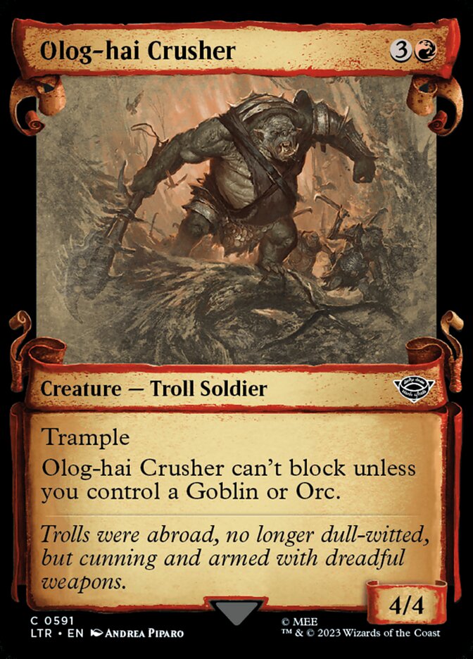 Olog-hai Crusher - [Foil, Showcase Scroll] The Lord of the Rings: Tales of Middle-earth (LTR)