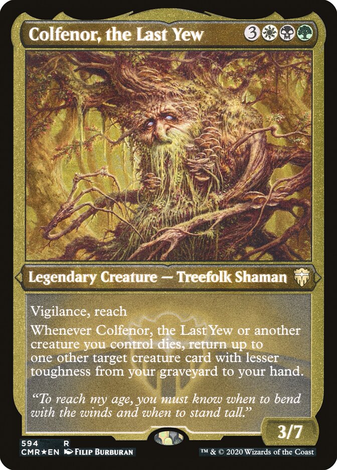 etched foil cards mtg Colfenor, the Last Yew (foil-etched) (showcase)