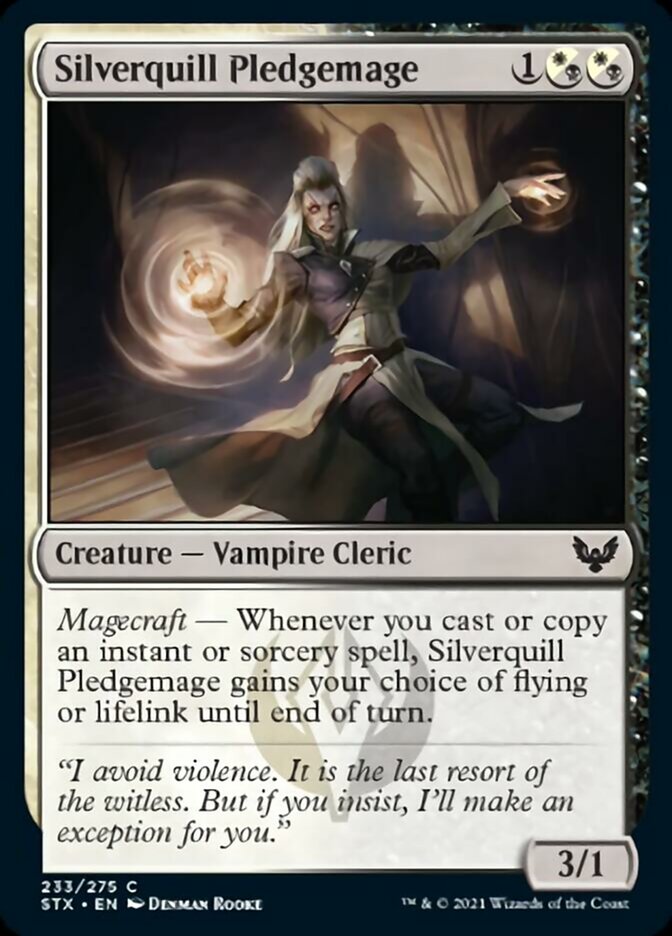 Silverquill Pledgemage - [Foil] Strixhaven: School of Mages (STX)
