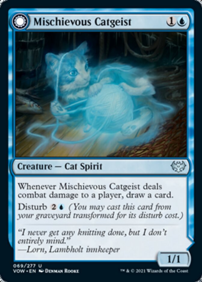 Mischievous Catgeist // Catlike Curiosity - [Foil] Innistrad: Crimson Vow (VOW)
