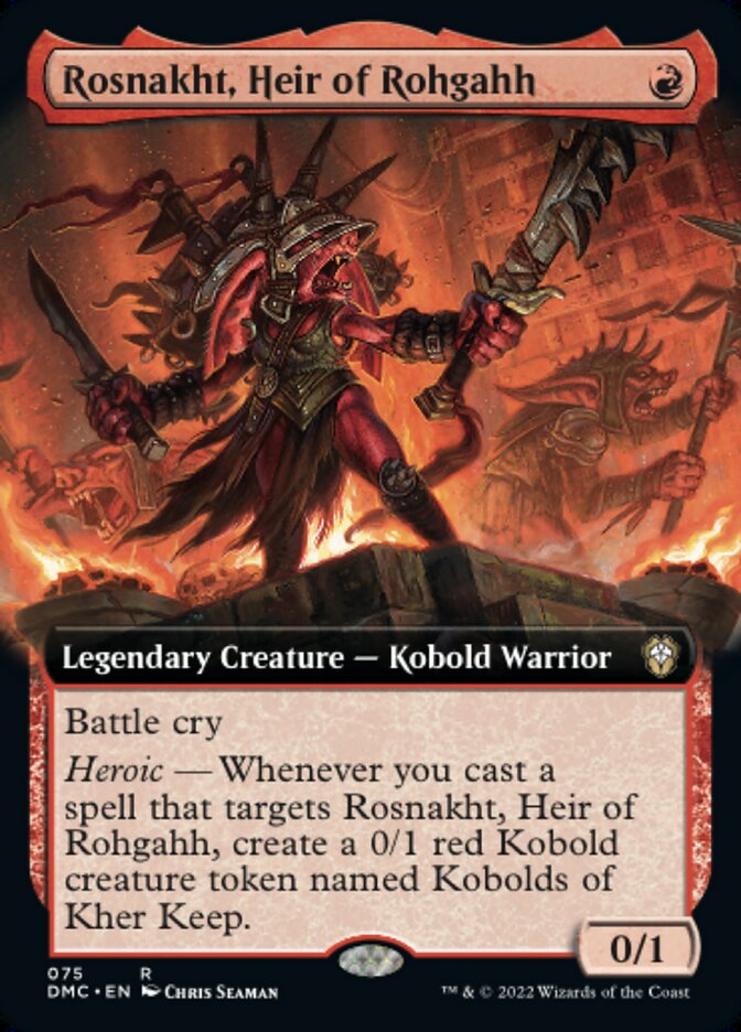 Rosnakht, Heir of Rohgahh - [Foil, Extended Art] Dominaria United Commander (DMC)