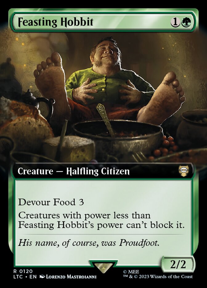 Feasting Hobbit - [Foil, Extended Art] Tales of Middle-earth Commander (LTC)