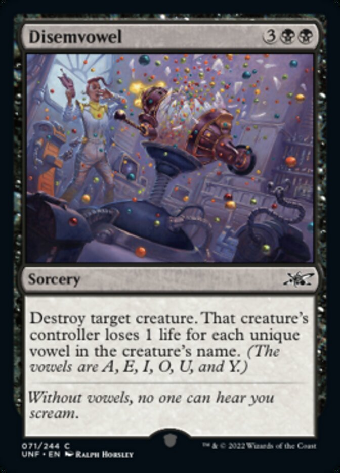 Disemvowel - [Foil] Unfinity (UNF)