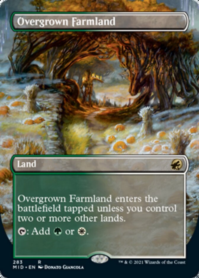 Overgrown Farmland - [Foil, Borderless] Innistrad: Midnight Hunt (MID)