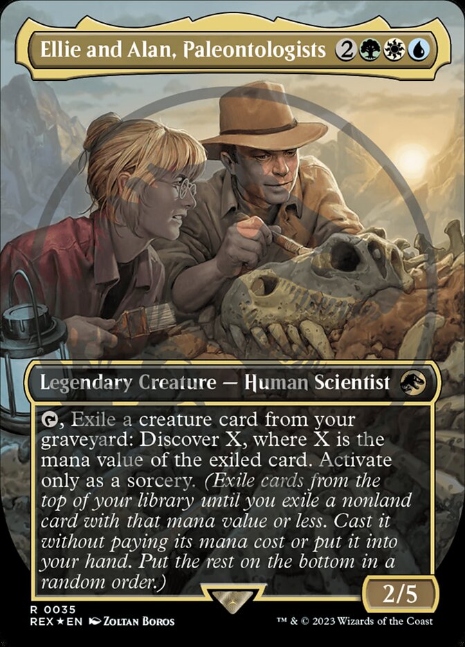 Ellie and Alan, Paleontologists - [Foil, Emblem] Jurassic World Collection (REX)