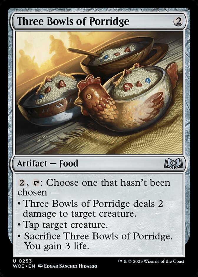 Three Bowls of Porridge - [Foil] Wilds of Eldraine (WOE)
