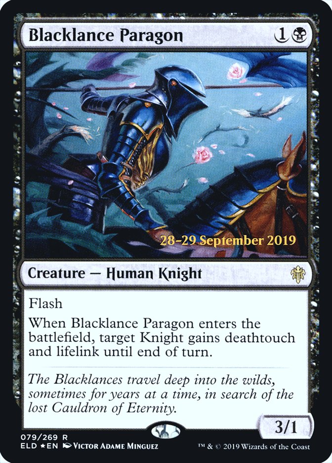 Blacklance Paragon - [Foil, Promo] Throne of Eldraine Promos (PELD)