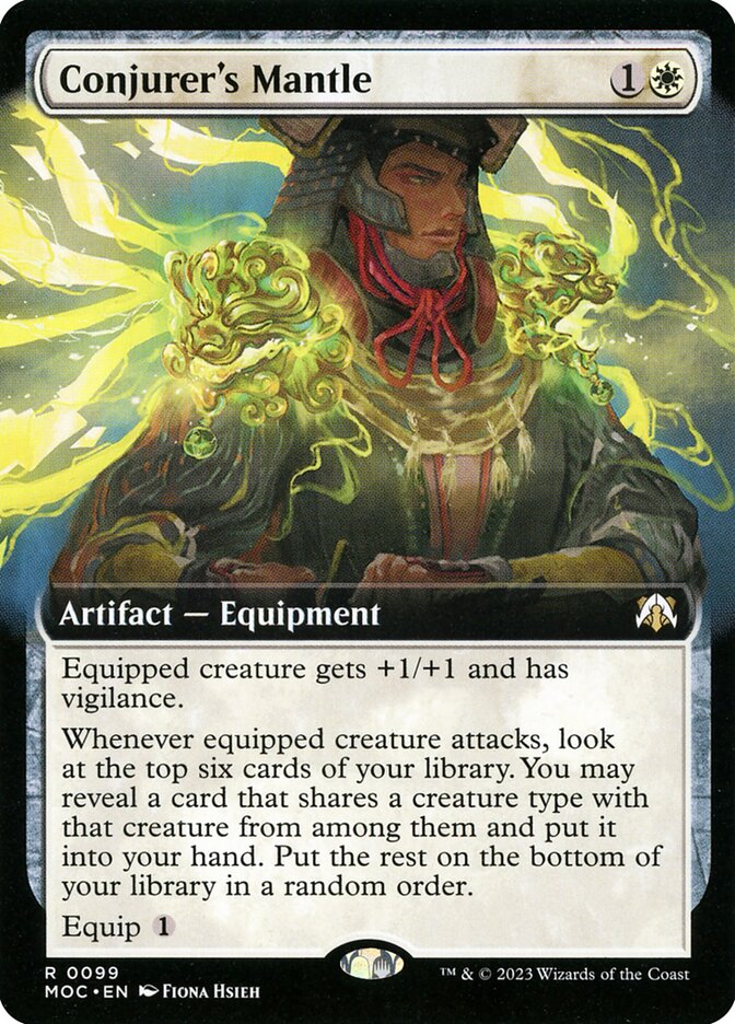 Conjurer's Mantle - [Foil, Extended Art] March of the Machine Commander (MOC)