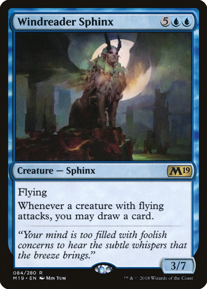 Windreader Sphinx - [Foil] Core Set 2019 (M19)