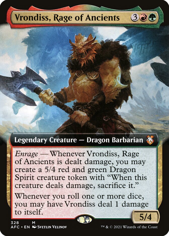 Vrondiss, Rage of Ancients - [Foil, Extended Art] Forgotten Realms Commander (AFC)