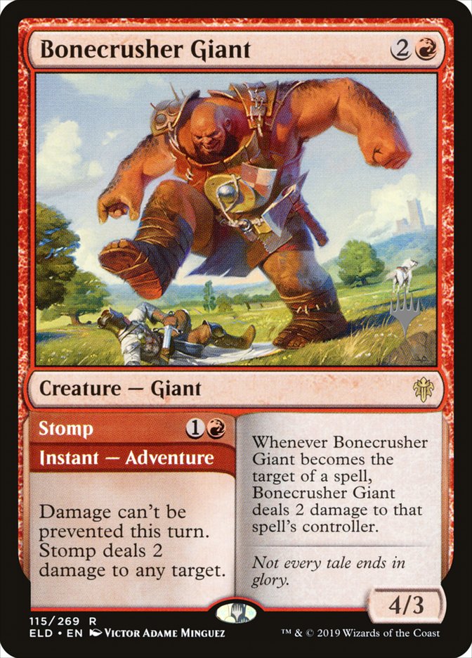 Bonecrusher Giant // Stomp - [Promo] Throne of Eldraine Promos (PELD)