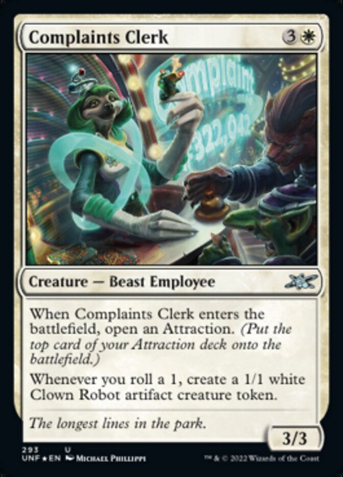 Complaints Clerk - [Galaxy Foil] Unfinity (UNF)