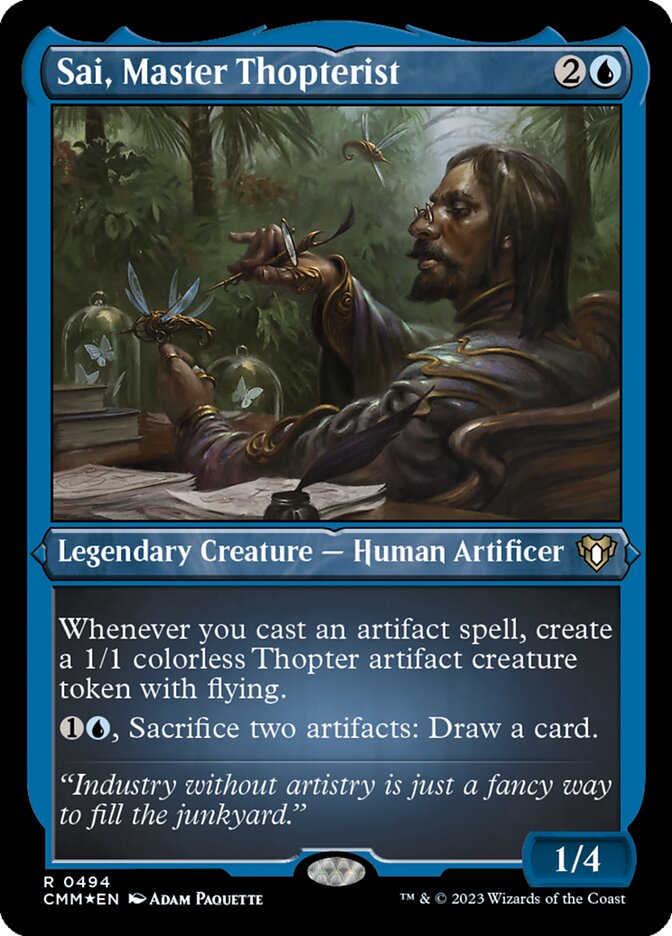 Sai, Master Thopterist - [Etched Foil] Commander Masters (CMM)