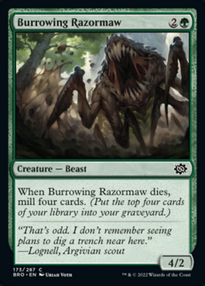 Burrowing Razormaw - The Brothers' War (BRO)