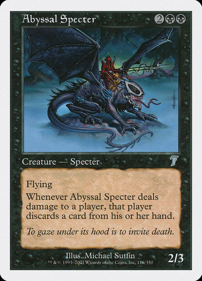 Abyssal Specter - [Foil] Seventh Edition (7ED)