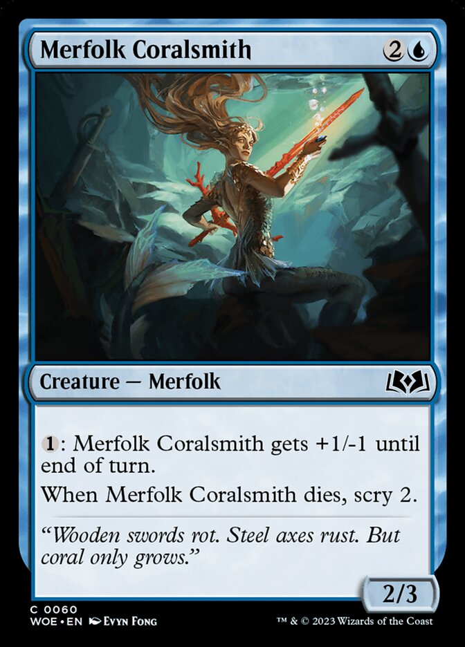 Merfolk Coralsmith - [Foil] Wilds of Eldraine (WOE)