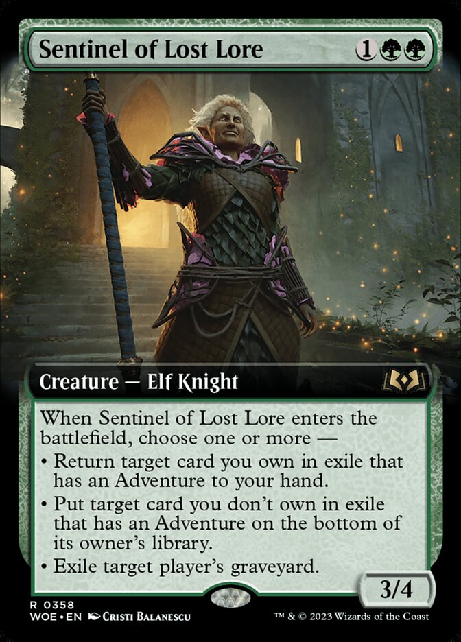 Sentinel of Lost Lore - [Extended Art] Wilds of Eldraine (WOE)