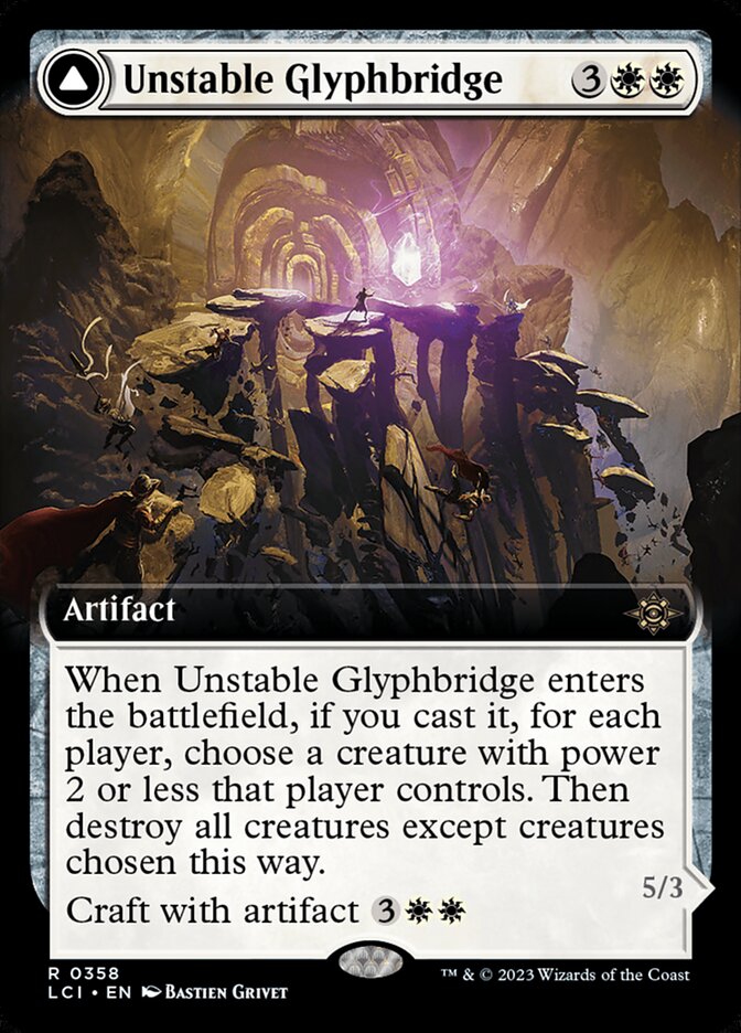 Unstable Glyphbridge // Sandswirl Wanderglyph - [Foil, Extended Art] The Lost Caverns of Ixalan (LCI)