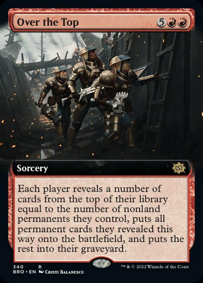 Over the Top - [Foil, Extended Art] The Brothers' War (BRO)