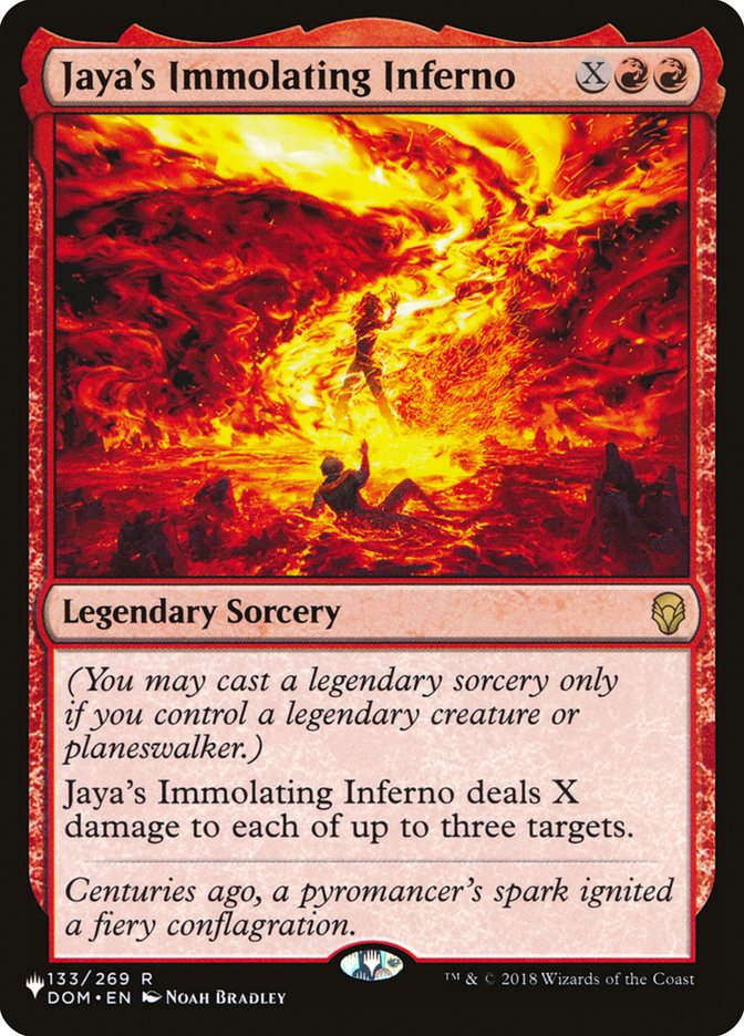 Jaya's Immolating Inferno - The List (PLIST)