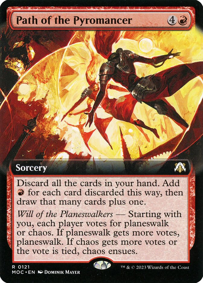 Path of the Pyromancer - [Foil, Extended Art] March of the Machine Commander (MOC)