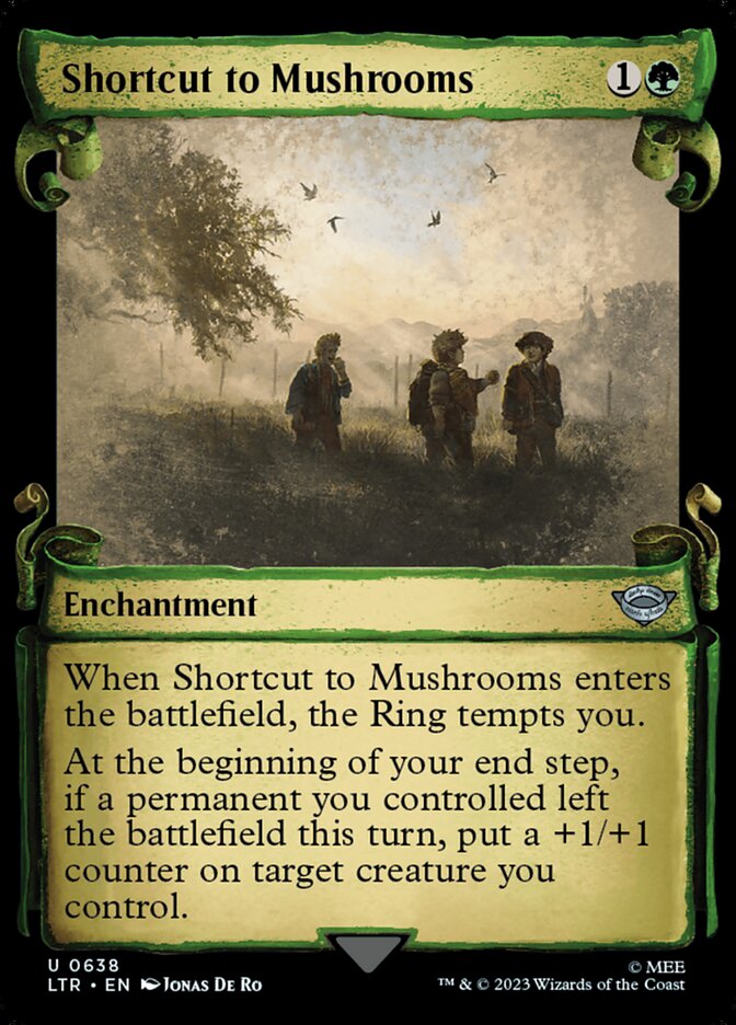 Shortcut to Mushrooms - [Foil, Showcase Scroll] The Lord of the Rings: Tales of Middle-earth (LTR)