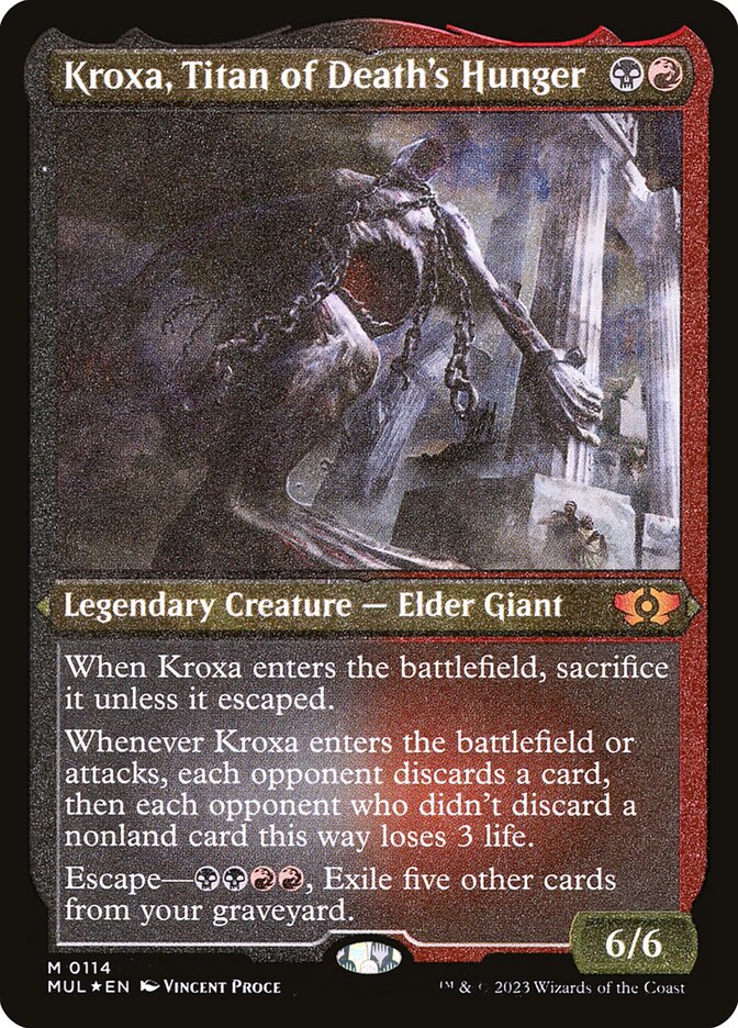 Kroxa, Titan of Death's Hunger - [Etched Foil] Multiverse Legends (MUL)