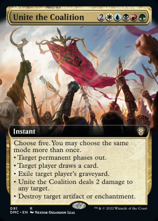 Unite the Coalition - [Foil, Extended Art] Dominaria United Commander (DMC)