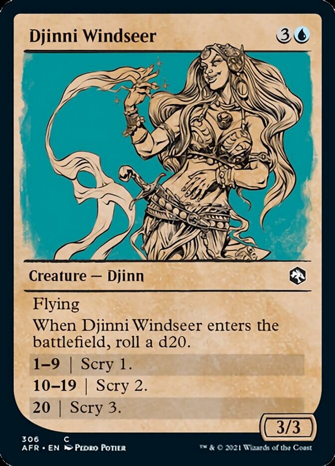 Djinni Windseer - [Foil, Showcase] Adventures in the Forgotten Realms (AFR)