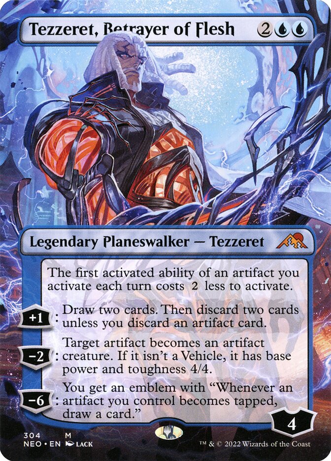 Tezzeret, Betrayer of Flesh - [Foil, Borderless] Kamigawa: Neon Dynasty (NEO)