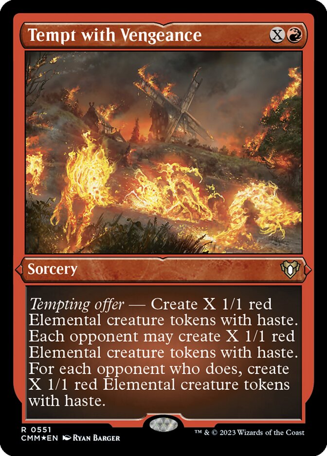 Tempt with Vengeance - [Etched Foil] Commander Masters (CMM)