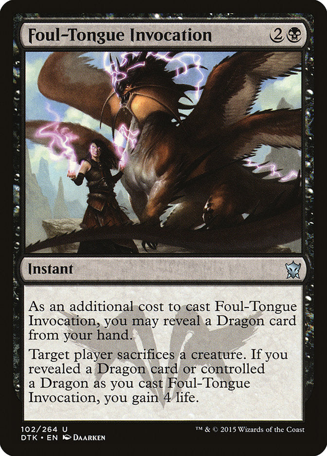 Foul-Tongue Invocation - [Foil] Dragons of Tarkir (DTK)