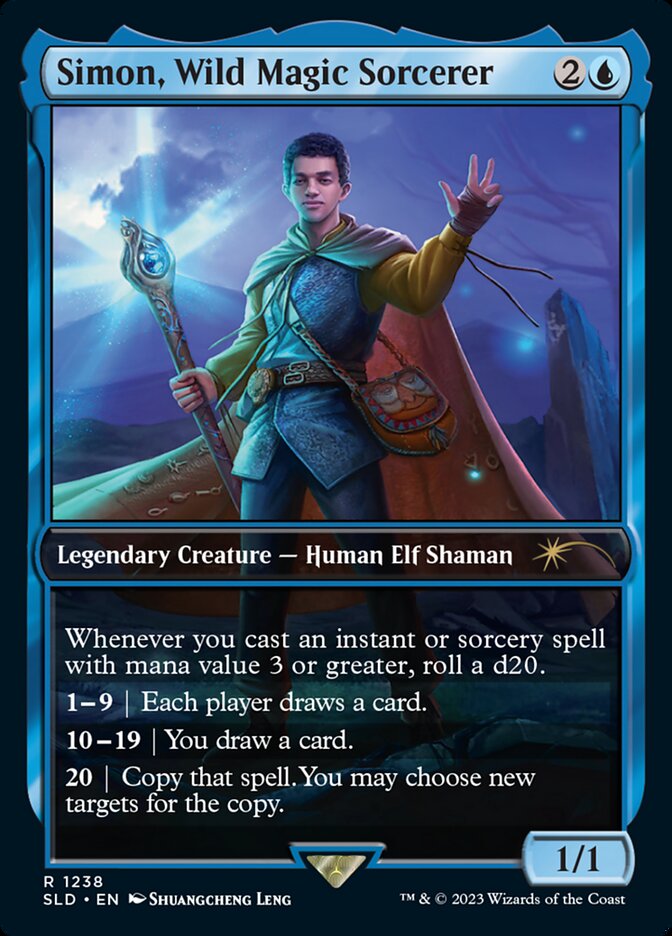 Simon, Wild Magic Sorcerer (1238) - [Foil, Full Art] Secret Lair Drop (SLD)