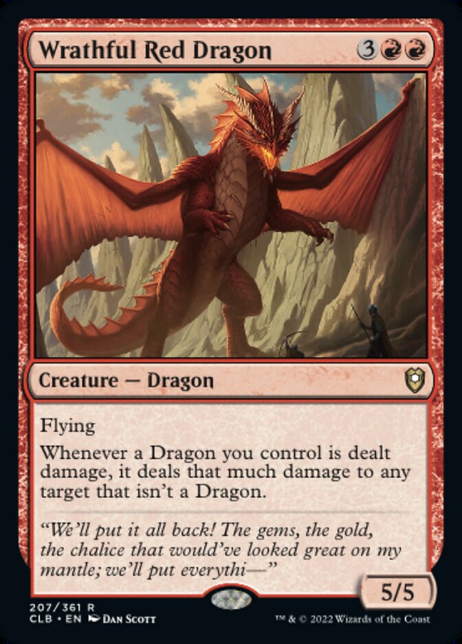 Wrathful Red Dragon - [Foil] Commander Legends: Battle for Baldur's Gate (CLB)