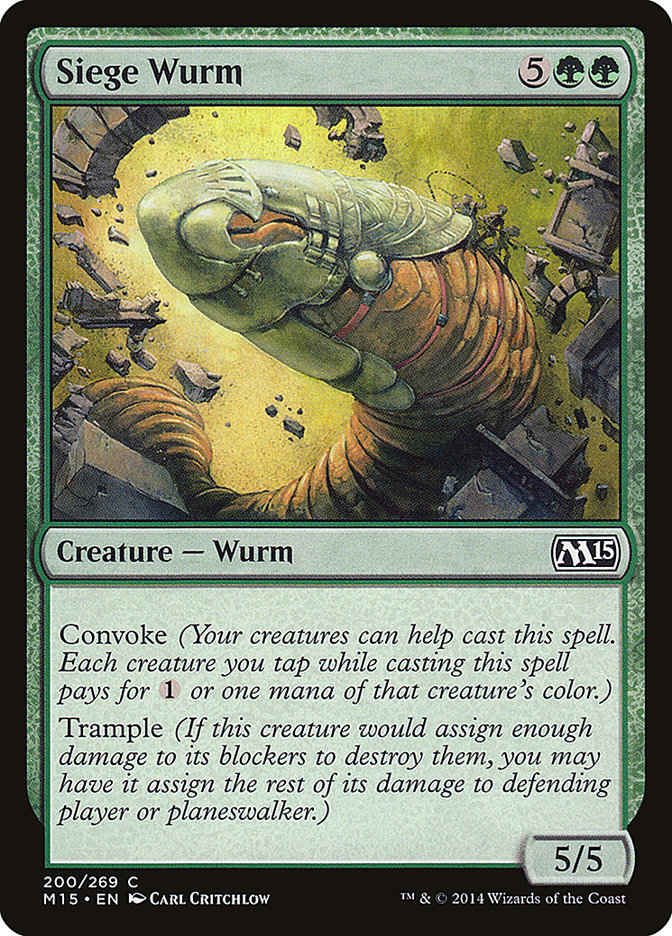Siege Wurm - [Foil] Magic 2015 (M15)