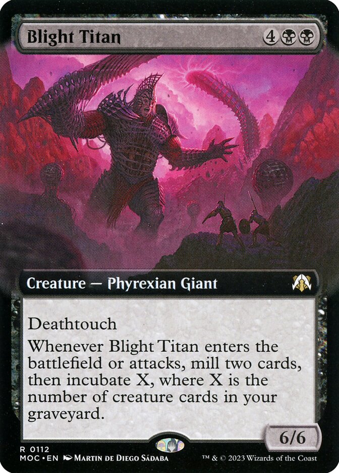 Blight Titan - [Foil, Extended Art] March of the Machine Commander (MOC)
