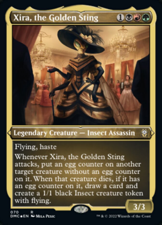 Xira, the Golden Sting - [Etched Foil, Borderless] Dominaria United Commander (DMC)