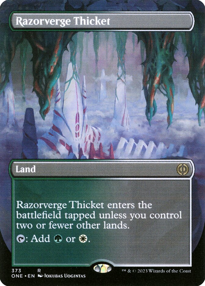 Razorverge Thicket - [Foil, Borderless] Phyrexia: All Will Be One (ONE)